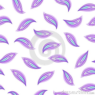 Vector seamless abstract pattern with lilac watercolor petals Vector Illustration